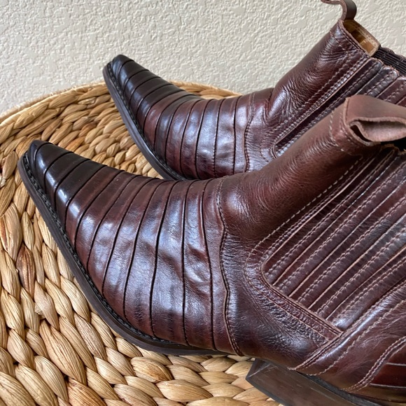Amazing leather snip toe El Padrino cowboy boots - Picture 16 of 16